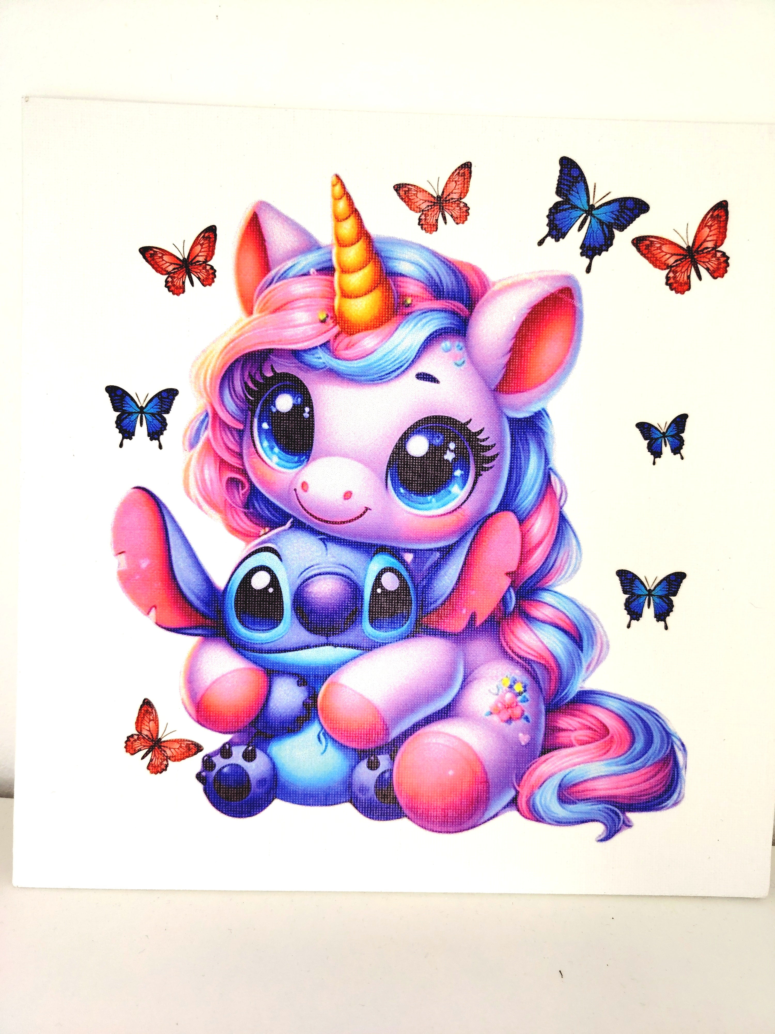 Cadre stitch& Licorne